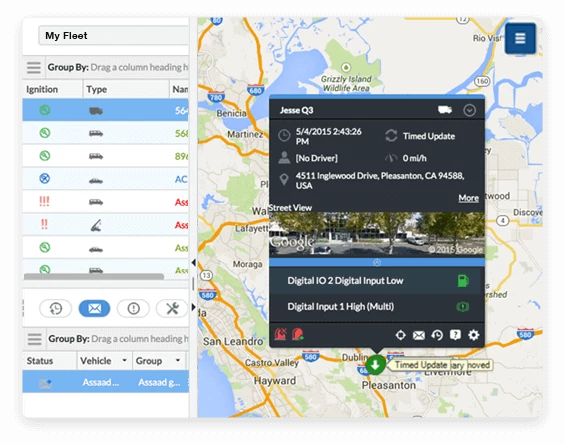 fleet visibility and management screen
