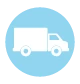 Truck Icon Pin Blue