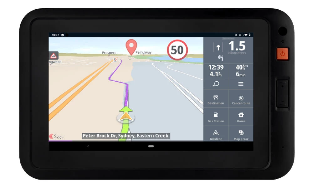 MT201 in vehicle device with smartnav route